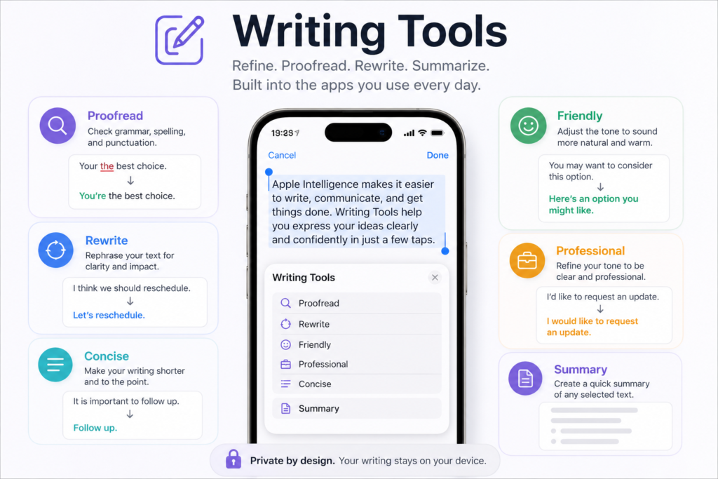 apple intelligence writing tools