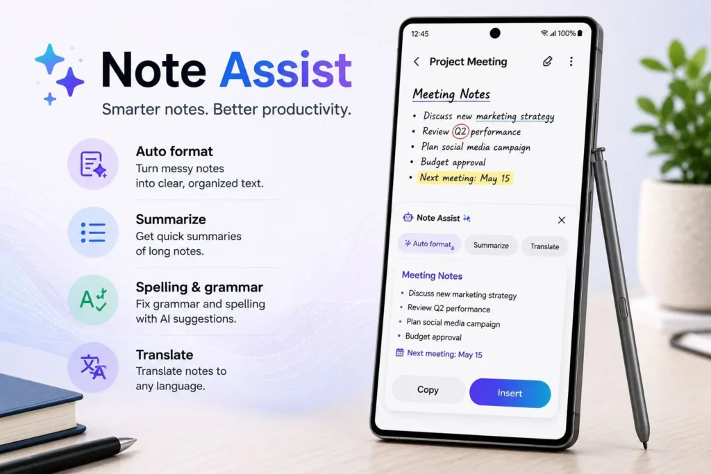 samsung galaxy ai note assist