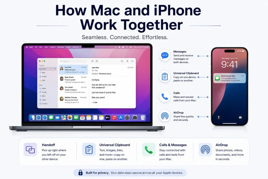 how mac and iphone work together