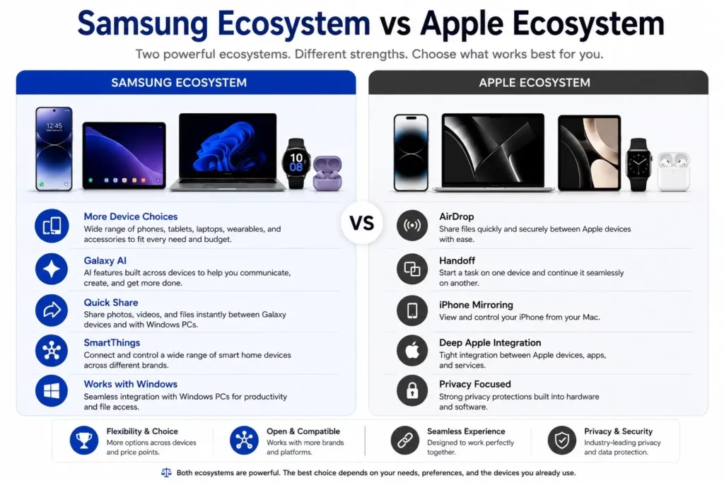 Samasung Ecosystem vs Apple Ecosystem