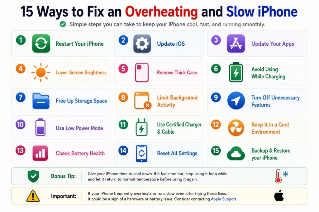 15 ways to fix an Overheating and Slow iPhone