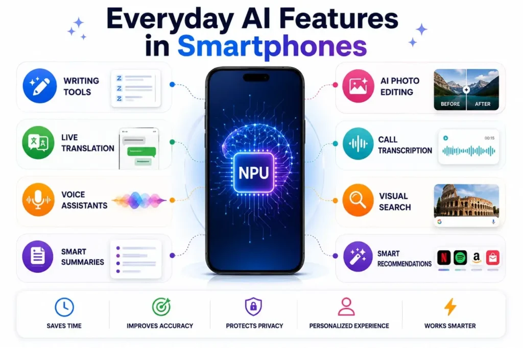 Every day AI features in Smartphones