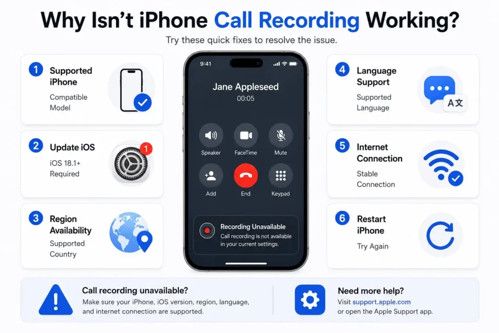Troubleshooting Call Recording Problems
