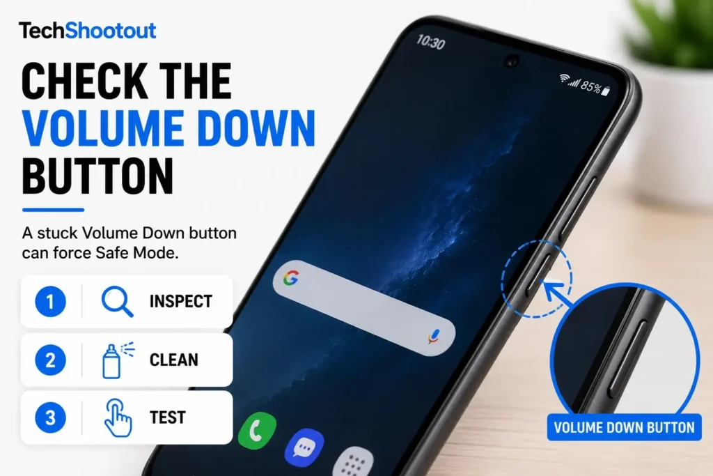 How to Turn Off Safe Mode On Android: Check the Volume Down Button
