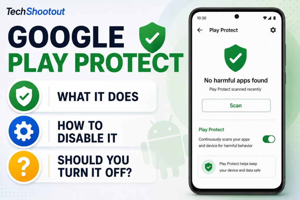 Google Play Protect on Android showing what it is, how to disable it, and whether you should turn it off