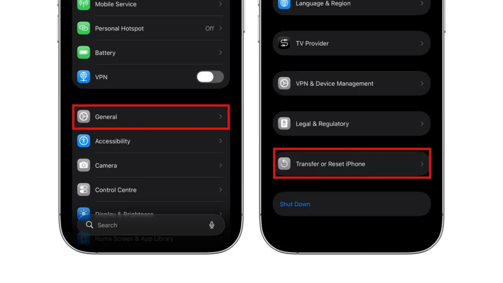Reset Network Settings