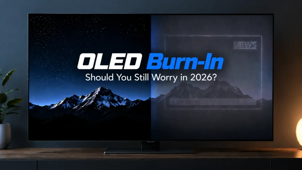 OLED burn-in on an OLED display